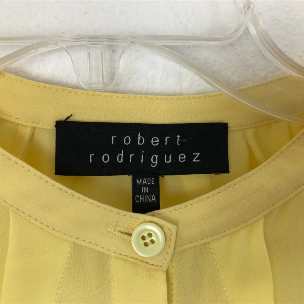 Robert Rodriquez Silk Ruffle Sleeve Top View 3